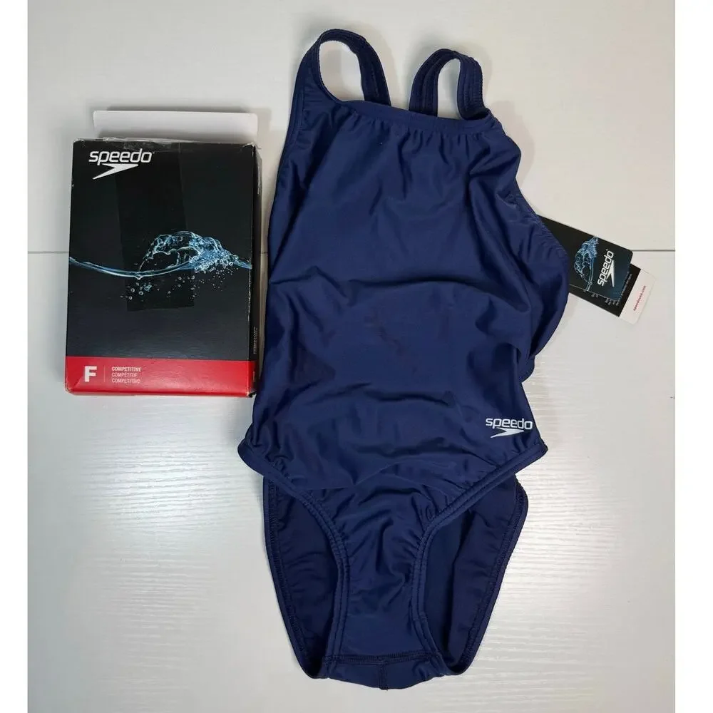 Speedo Women's ProLT Super Proback Solid One Piece Blue Size 28 NWT